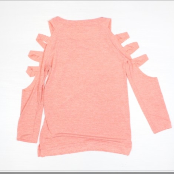 Gui Hua Tia Salmon Pink Orange Top Size Small - Picture 1 of 2